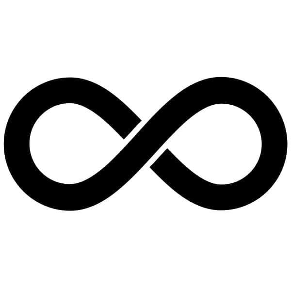 Oneindigheid symbool voor armband gravure