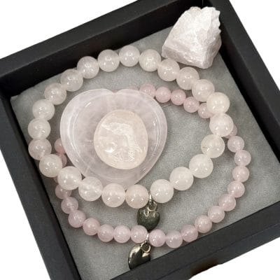 2 Armbanden Geschenkset Rozenkwarts