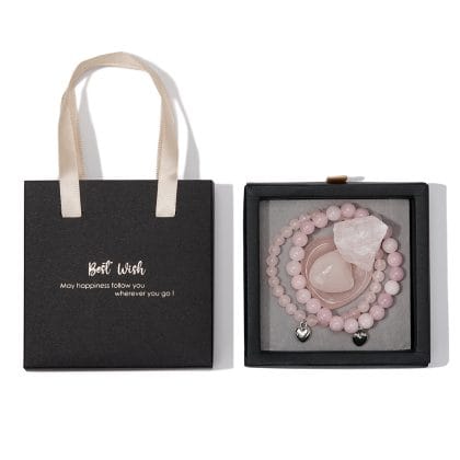 2 Armbanden Geschenkset – Rozenkwarts