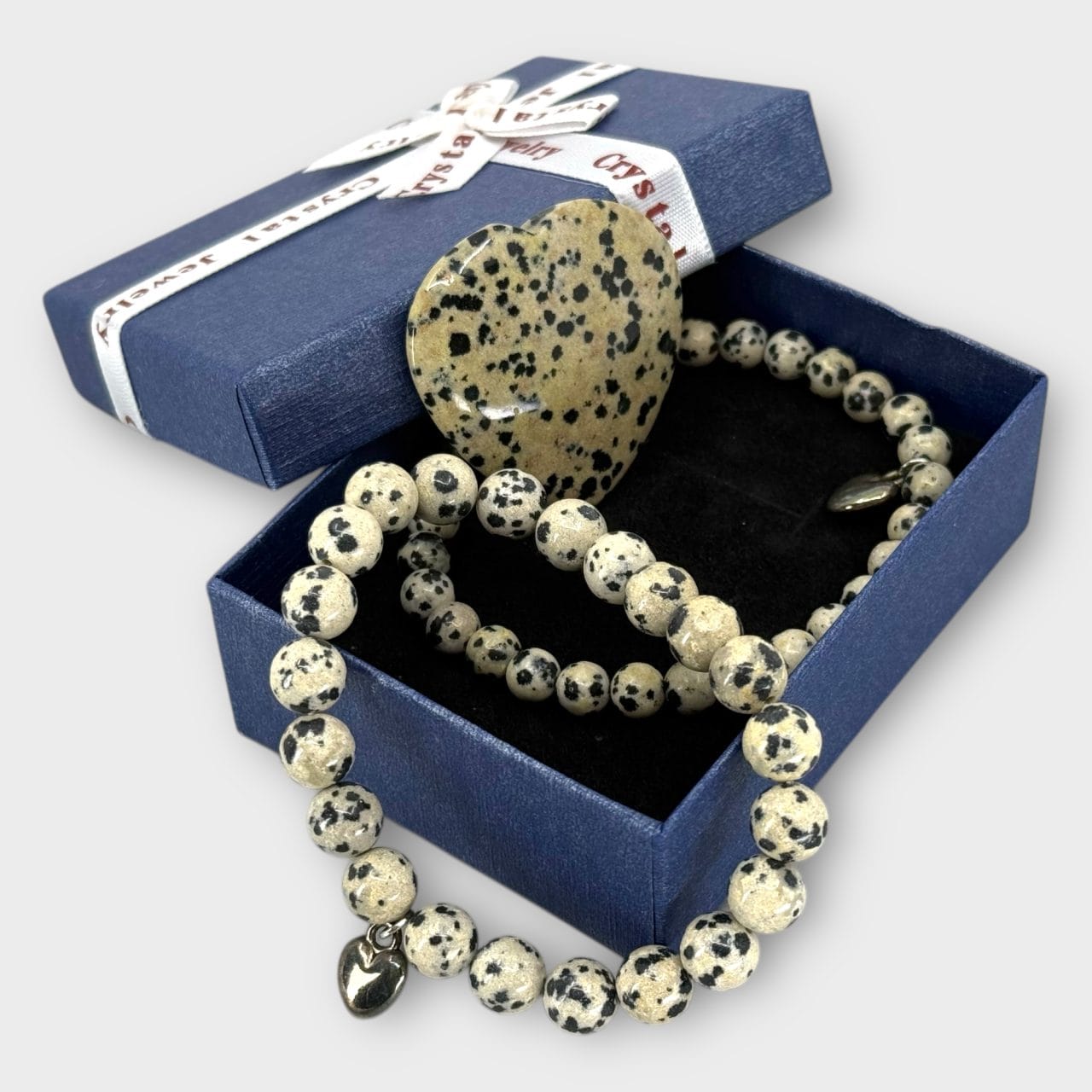 Couple Armbanden: Gravures die jullie Liefde Uniek Maken ❤️ 20 2 x Dalmatian Jaspis ‘Koeien Armband’ 🐄 – Incl Doosje