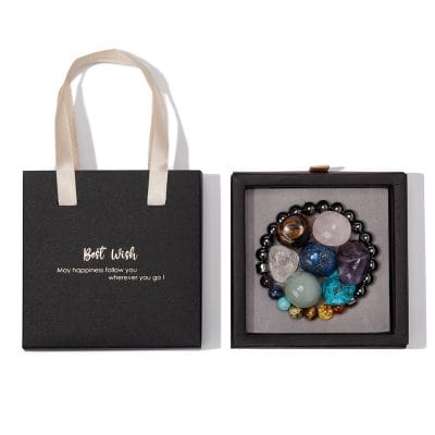 7 Chakra stenen & Hematiet Armband - Afbeelding 2