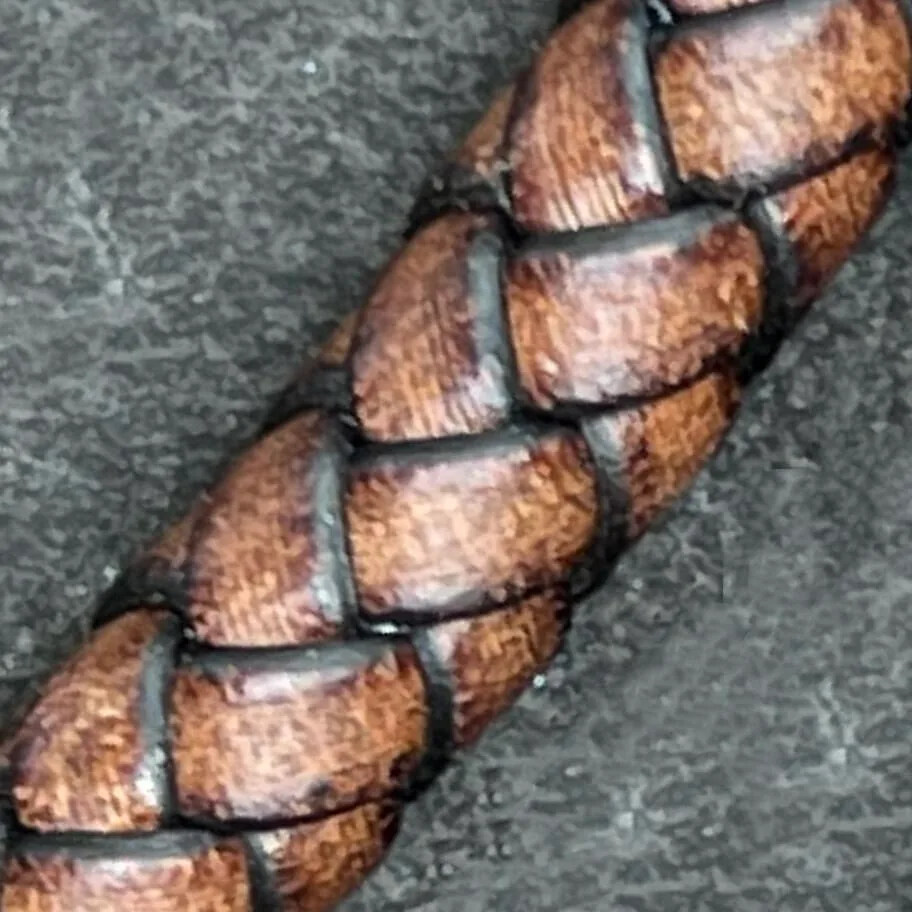Bruin Bruin gevlochten 8mm leer voor armband te maken