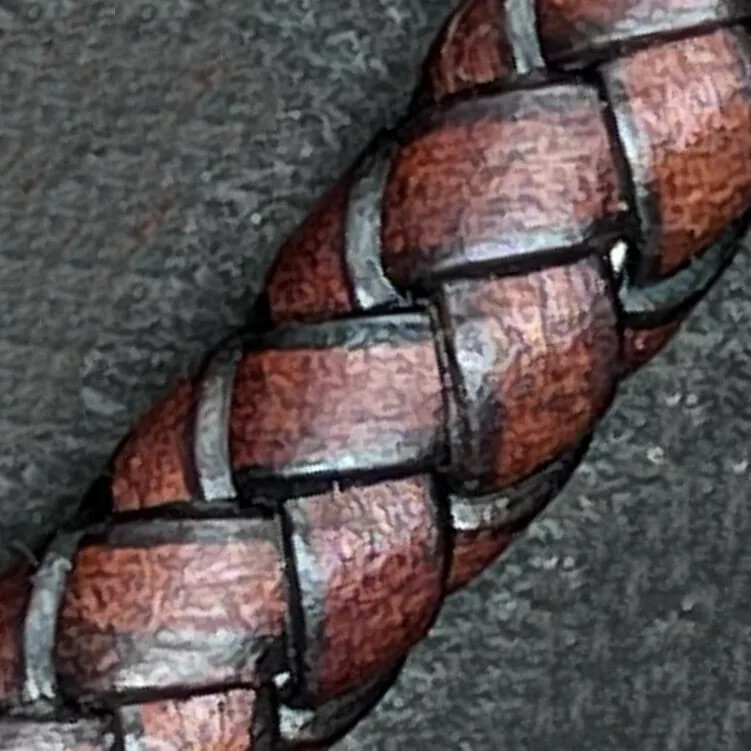 Bruin Bruin gevlochten 8mm leer voor armband te maken
