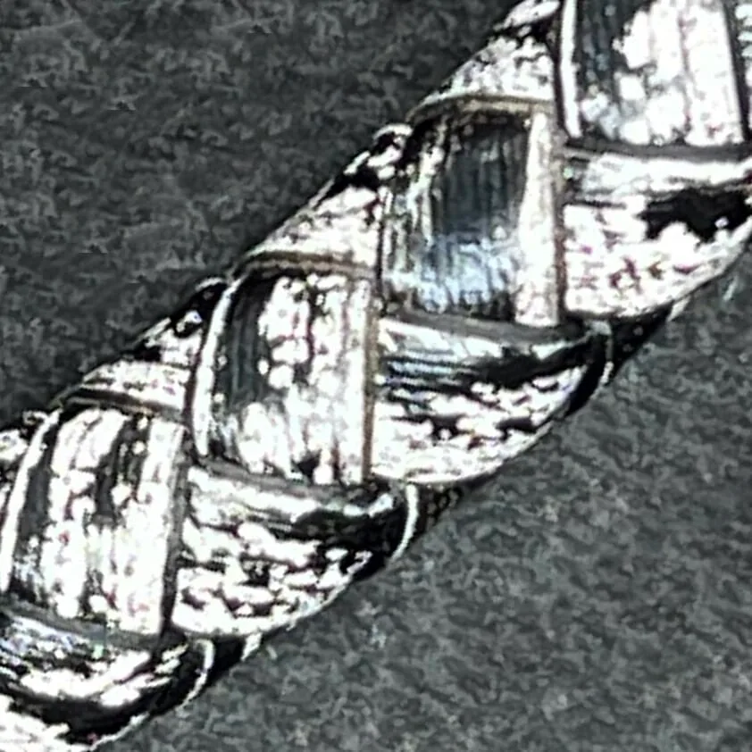 Zwart wit gevlochten 8mm leer voor armband te maken