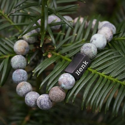 Afrikaanse Matte Turquoise Kralen Armband – 10mm Stenen