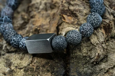 Arctic Spirit – Bevroren Agaat Kralen Armband - Afbeelding 4