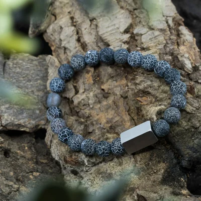 Arctic Spirit – Bevroren Agaat Kralen Armband - Afbeelding 3