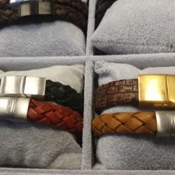 Robuuste Viking armband - rond licht bruin leren Armband 8mm photo review