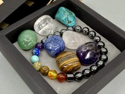 Armband cadeauset met 7 chakra stenen