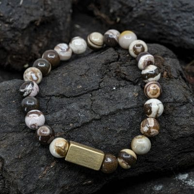 Australische Zebra steen Jasper – Kralen armband - Afbeelding 7