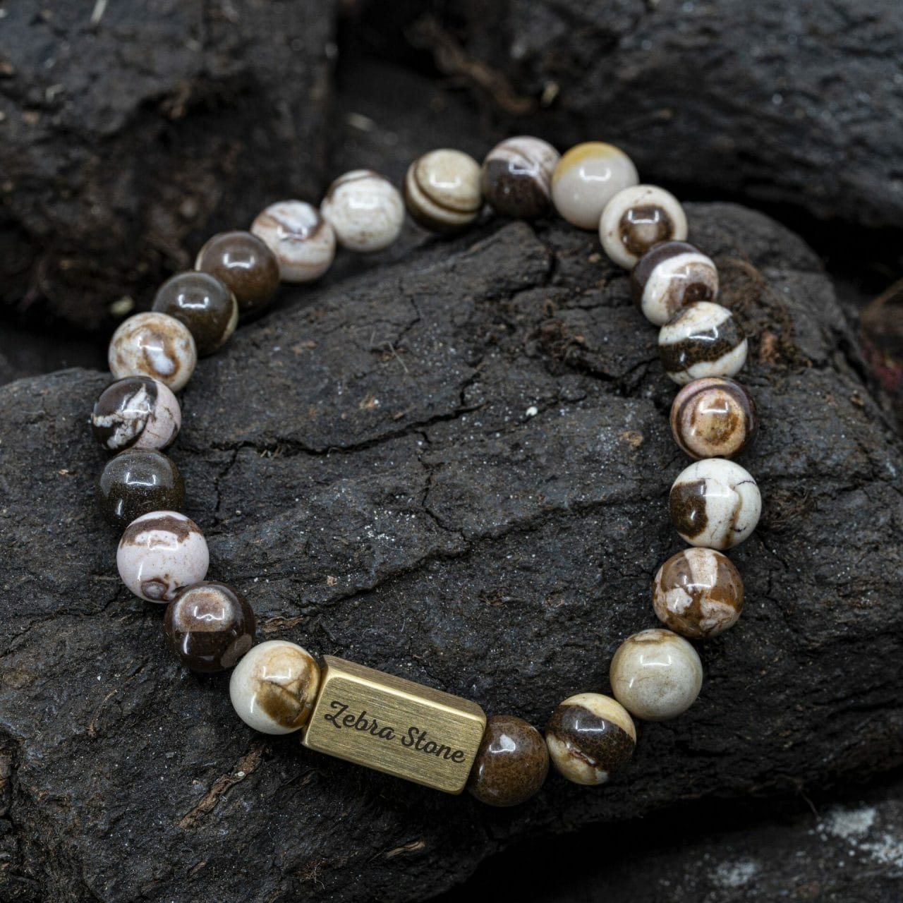Australische Zebra steen Jasper – Kralen armband