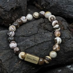 Australische Zebra steen Jasper – Kralen armband