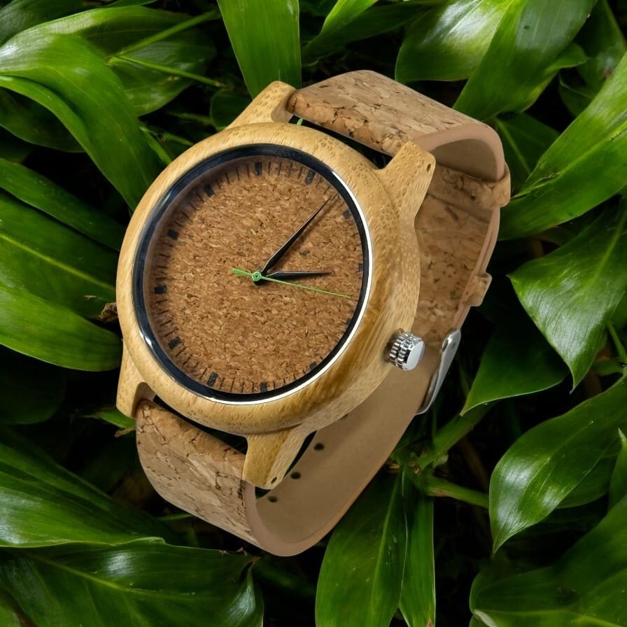 Bamboe Herenhorloge met Kurkband