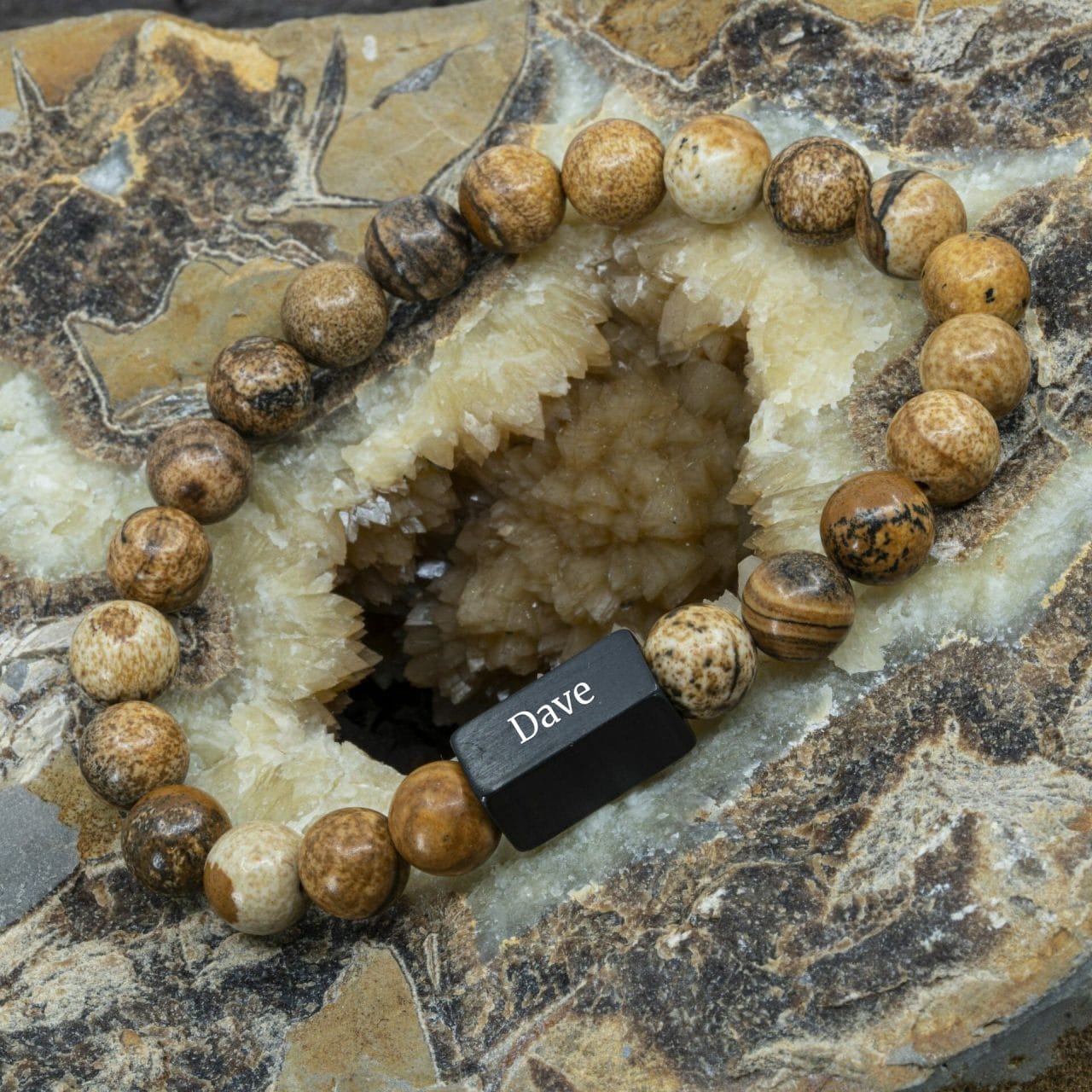 Beige Picture Jasper | 8mm Kralen Armband