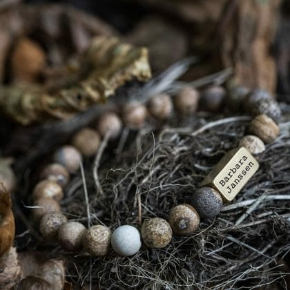 Bevroren 'Picture Jasper' - Naamgravure 8mm Kralen armband