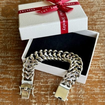 Brede Zilveren Dames Armband met Namen S925