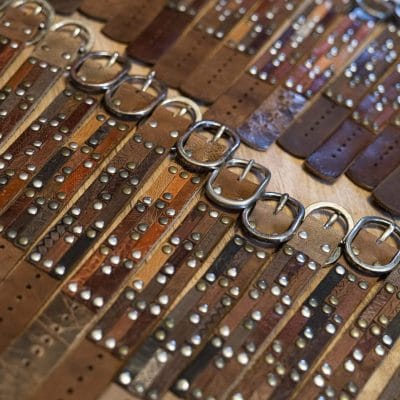 Brede leren Polsband - Bruin Runderleer - Afbeelding 7