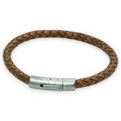 Reviews van Armband.nl en Armband.be 13 Bruine gevlochten 6mm armband Italiaans Valiano™ leer