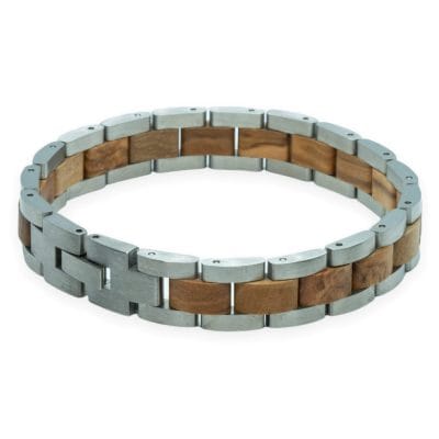 TimberWood Noble – Olijfhouten Schakelarmband - Afbeelding 5