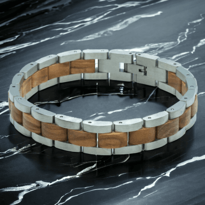 TimberWood Noble – Olijfhouten Schakelarmband