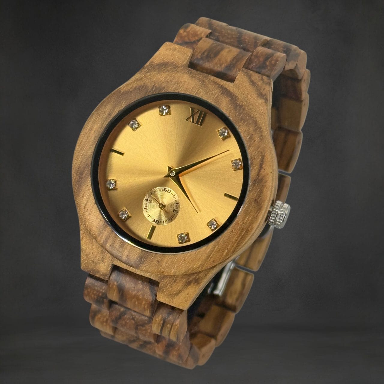 Ontwerp je eigen armband 23 Elegant Dameshorloge met Gouden Quartz Uurwerk