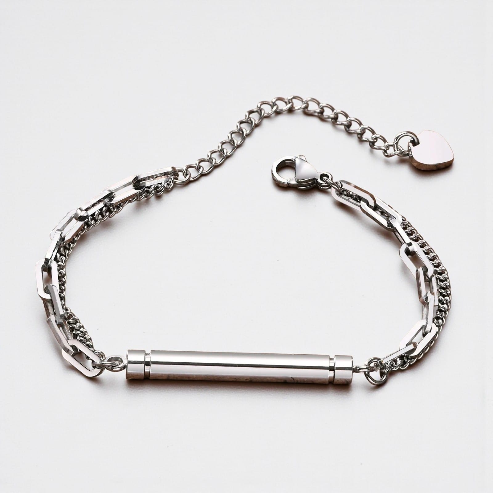 Elegante As-kamer Armband RVS (verstelbaar) 1 As armband voor dames of heren