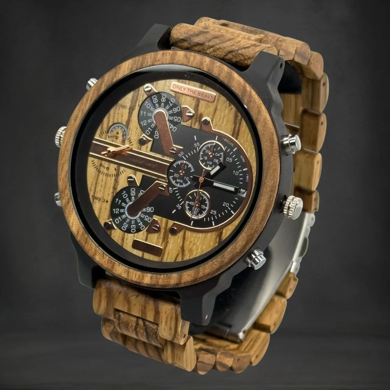 Extra Groot Herenhorloge met Gouden Uurwerk