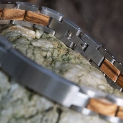 TimberWood Prestige – Graveerbare Zebrano Houten Armband - Afbeelding 3