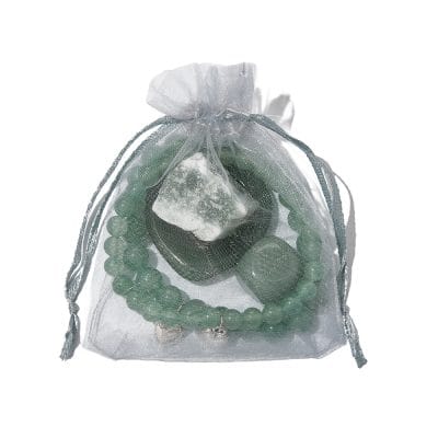2 Groene Aventurijn Armbanden en 3 Edelstenen Set – Innerlijke Rust in een Cadeauzakje 2 Groene Aventurijn Armbanden en Edelstenen Set