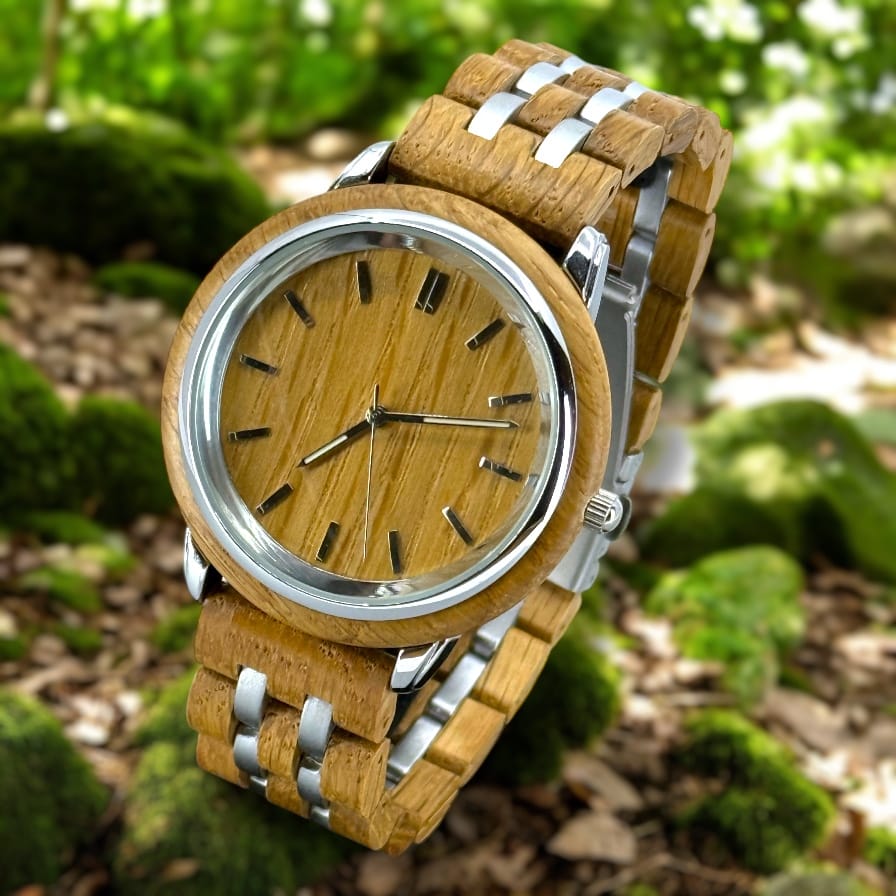 Ontwerp je eigen armband 29 Houten Dameshorloge van Eikenhout