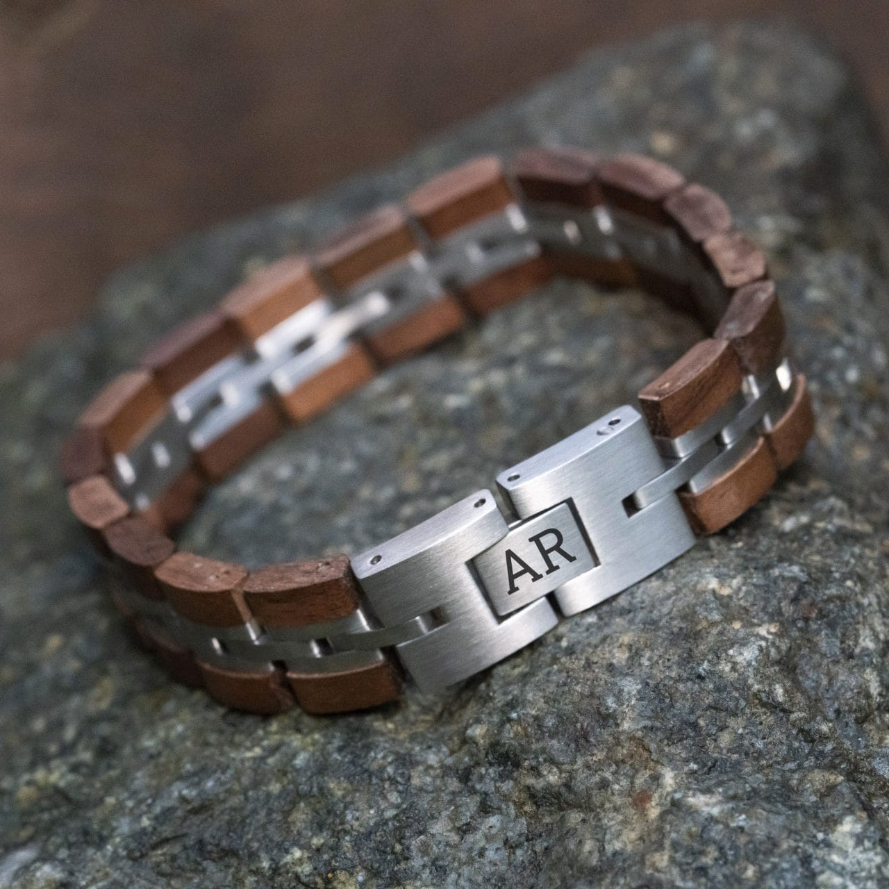 Initialen houten armband TIMBERWOOD