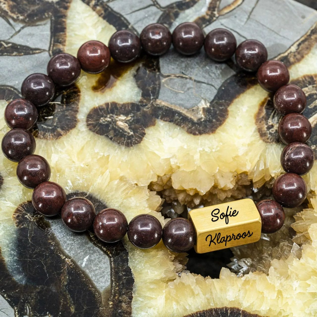 Klaproos Jaspis Kralen Armband