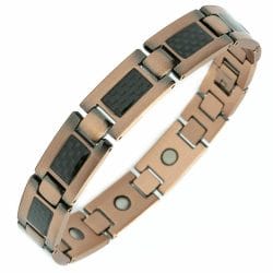 Reviews van Armband.nl en Armband.be 7 Koperen carbon fiber Magneet Armband