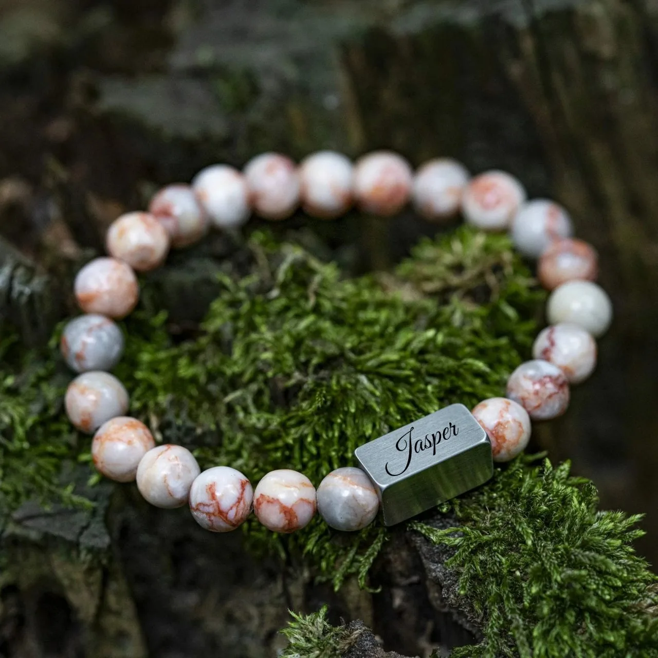 Kralen armband Roze netstone Jasper