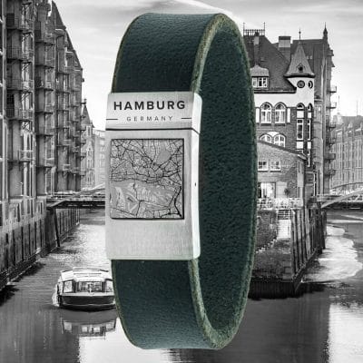 Leren kaart armband met stadsgravure – Kies je eigen stad - Afbeelding 10