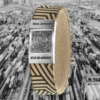 Leren vingerafdruk armband - Cargo Edition (8 leersoorten) - Afbeelding 5