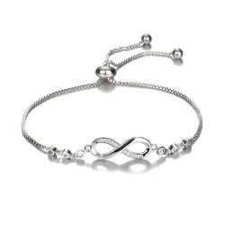 Reviews van Armband.nl en Armband.be 2 Luxe Edelstalen Armband met Zirkonia Oneindigheidssymbool
