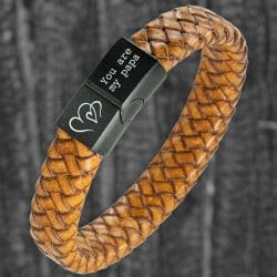 Reviews van Armband.nl en Armband.be 17 Luxe graveerbare armband Gevlochten leer naar keuze