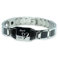 Magnetiva® Zilveren Carbon Magneetarmband