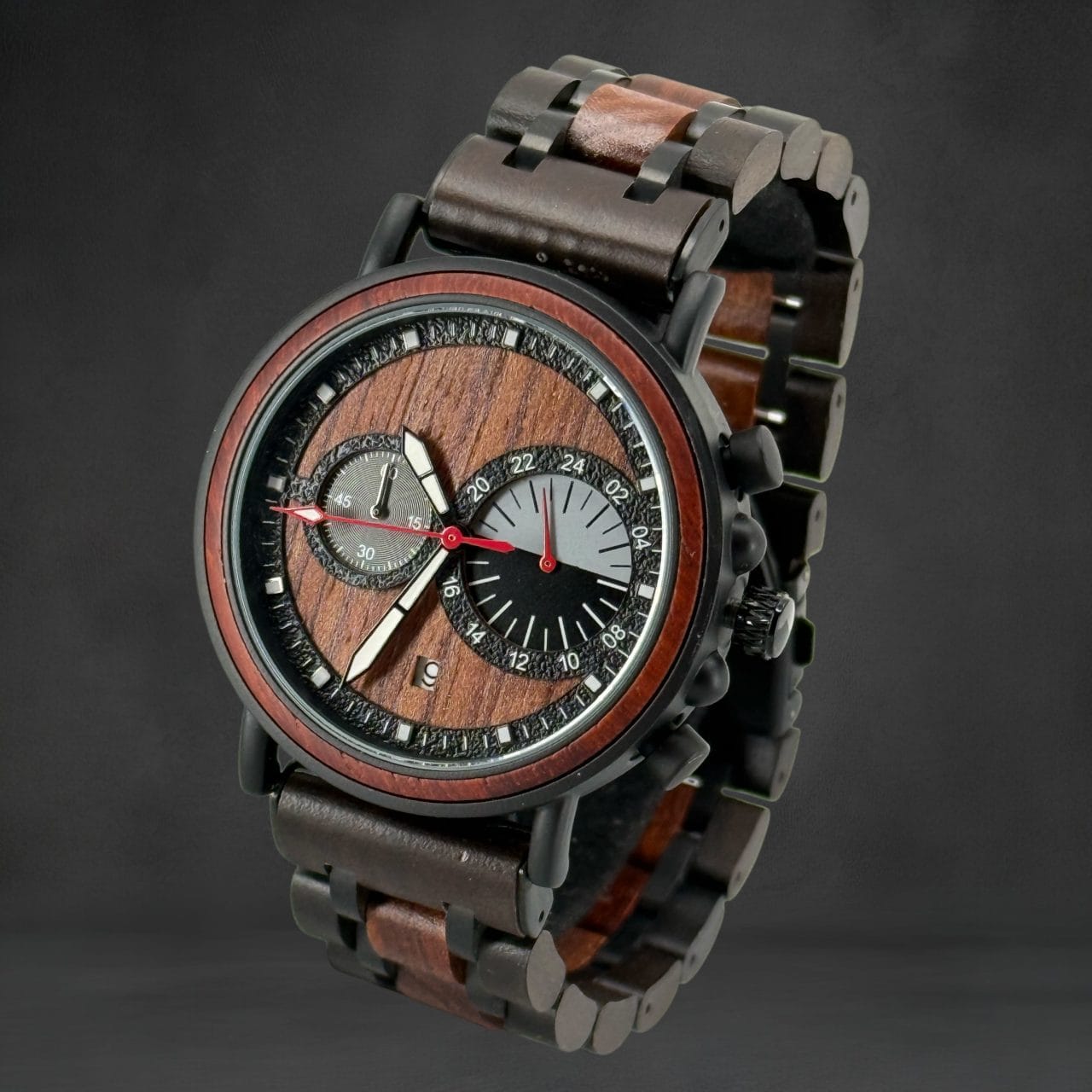 Ontwerp je eigen armband 26 Monaro houten heren horloge