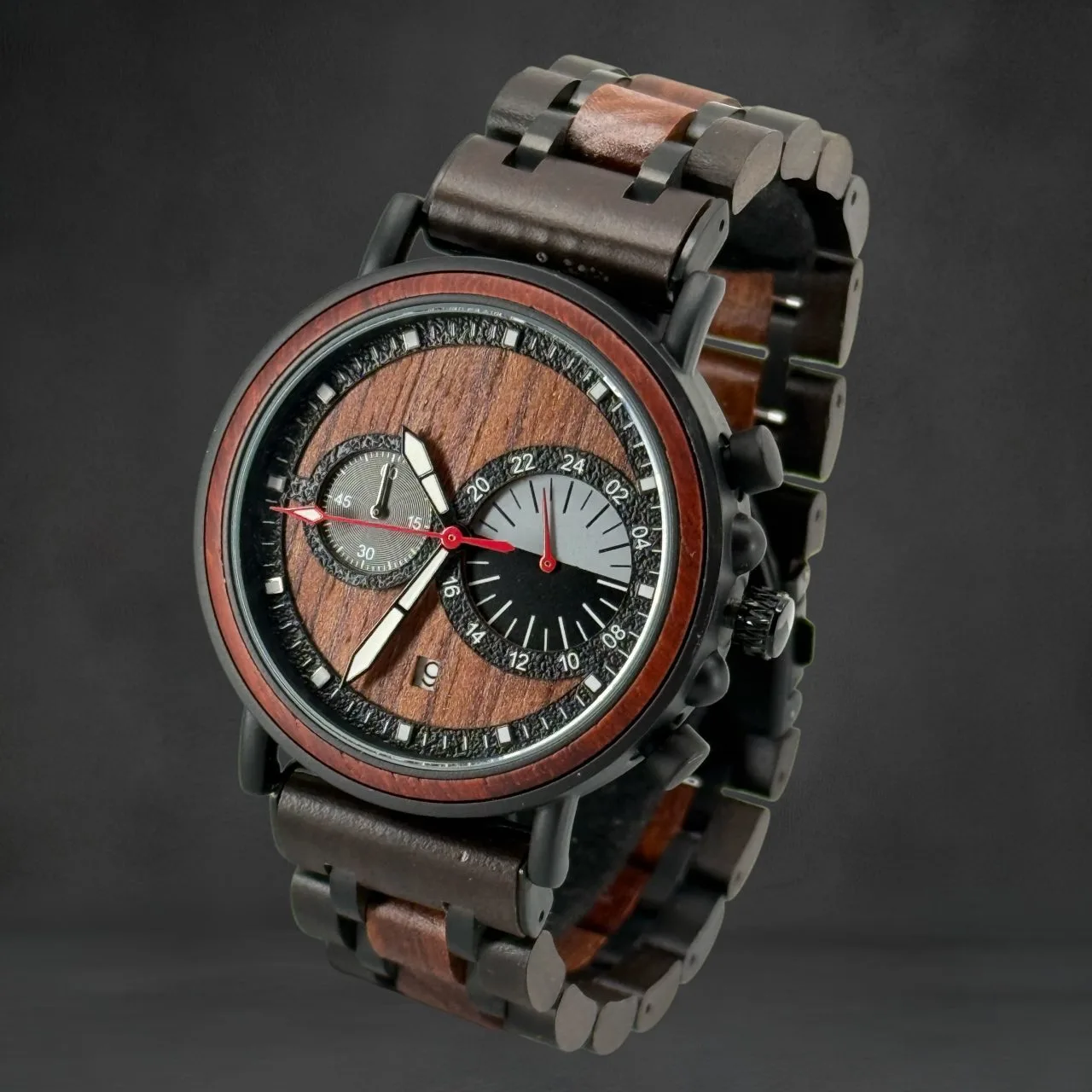 Monaro houten heren horloge
