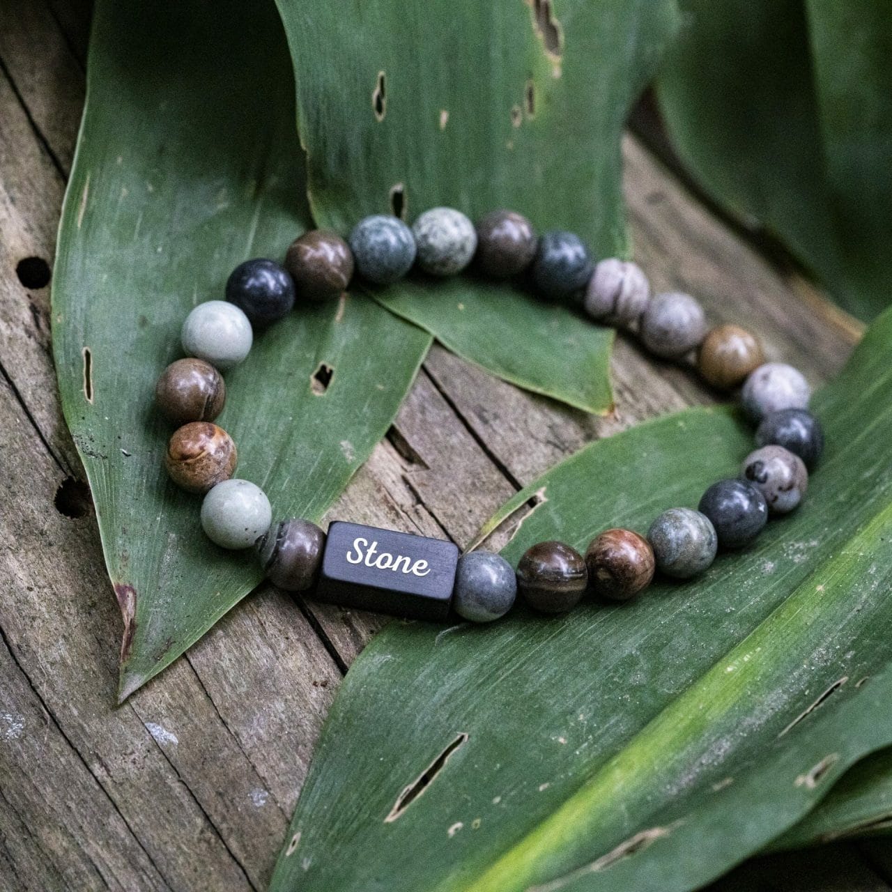 Mud Stone Kleurrijk Kralen Armband met namen