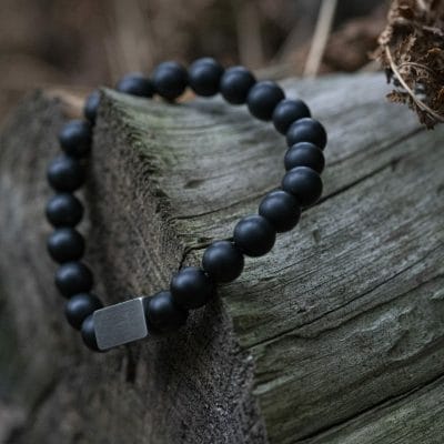 Natuurstenen Zwart Matte Onyx - Kralen armband 4 Natuurstenen Zwart Matte Onyx - Kralen armband - Afbeelding 4