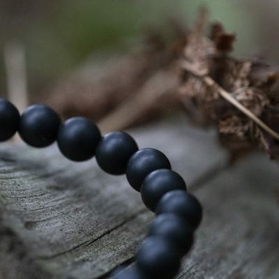 Natuurstenen Zwart Matte Onyx - Kralen armband 6 Natuurstenen Zwart Matte Onyx - Kralen armband - Afbeelding 6