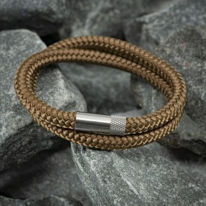 Navy™ Armband – Bruin Touw