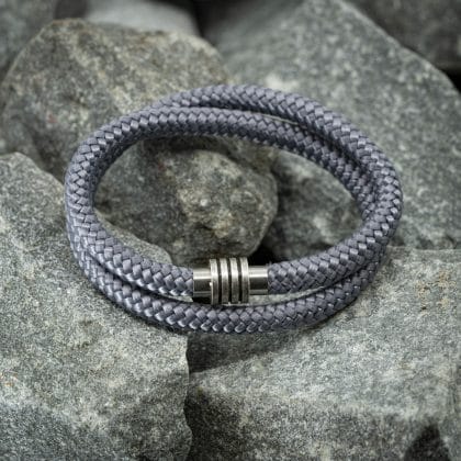 Navy™ Armband – Grijs Touw