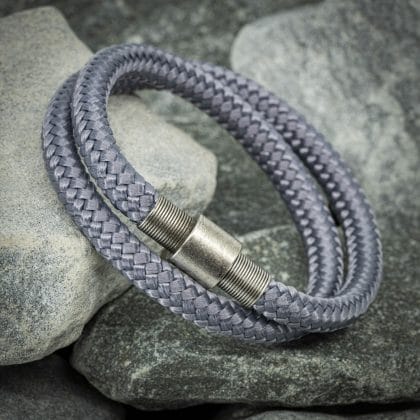 Navy™ Armband – Grijs Touw