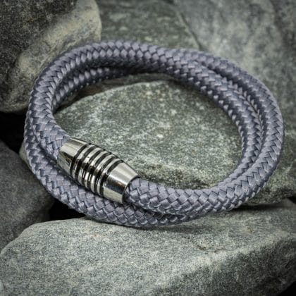 Navy™ Armband – Grijs Touw