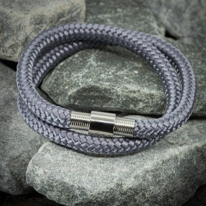 Navy™ Armband – Grijs Touw (Zelf Samenstellen)