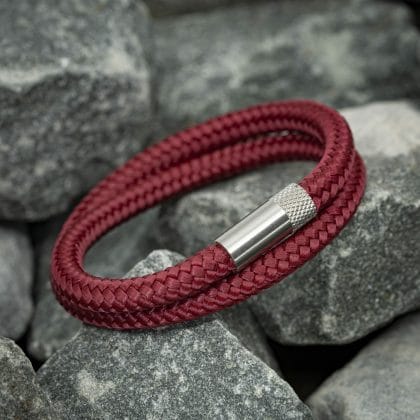 Navy™ Armband –  Rood Touw